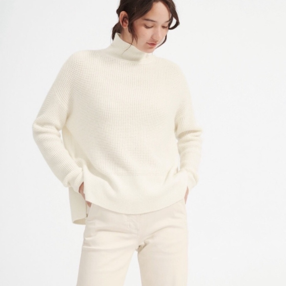 Everlane Cashmere Waffle Square Turtleneck